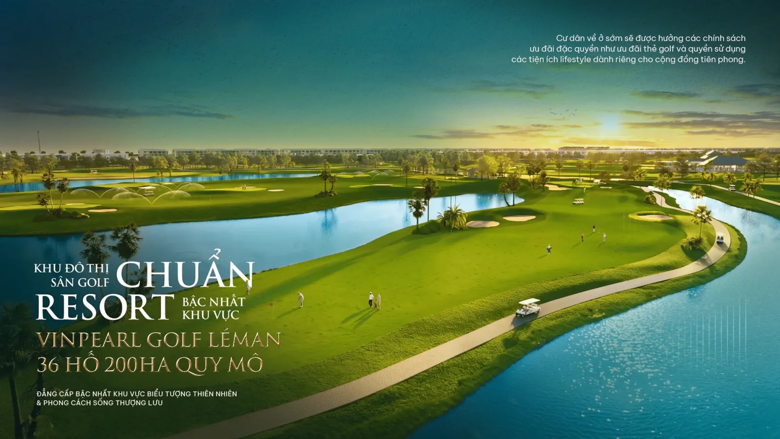 Sân golf 36 hố – 200 ha